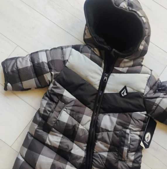 VOLCOM Baby NEW Quilted Puffer Fleece Lined Snowsuit - Picture 1 of 13